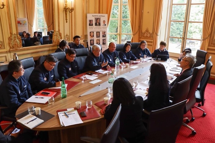 (圖)(附件照片3)1120512-1-The Logistics Support Inspection Delegation held a meeting with Bureau de Représentation de Taipei en France. 